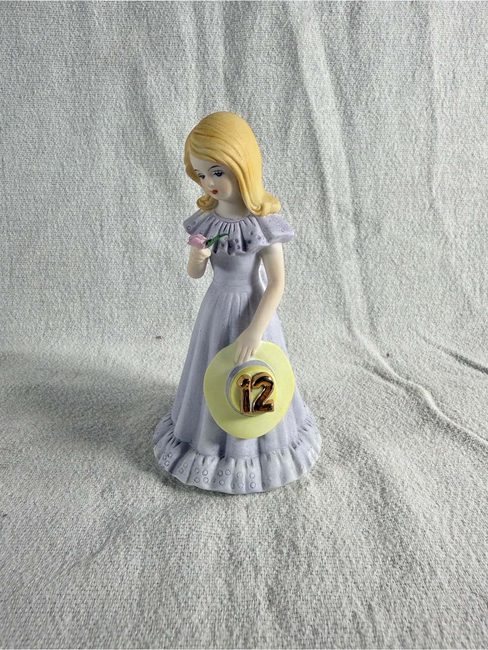 Vintage Enesco Growing Up Birthday Girls 12 Year Old Porcelain Figurine